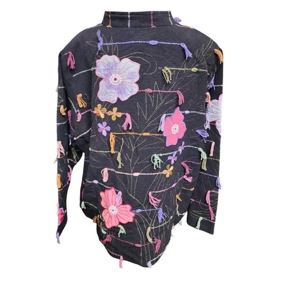 Indigo Moon Jacket Embellished Size 1X Boho Artsy - Picture 5 of 7